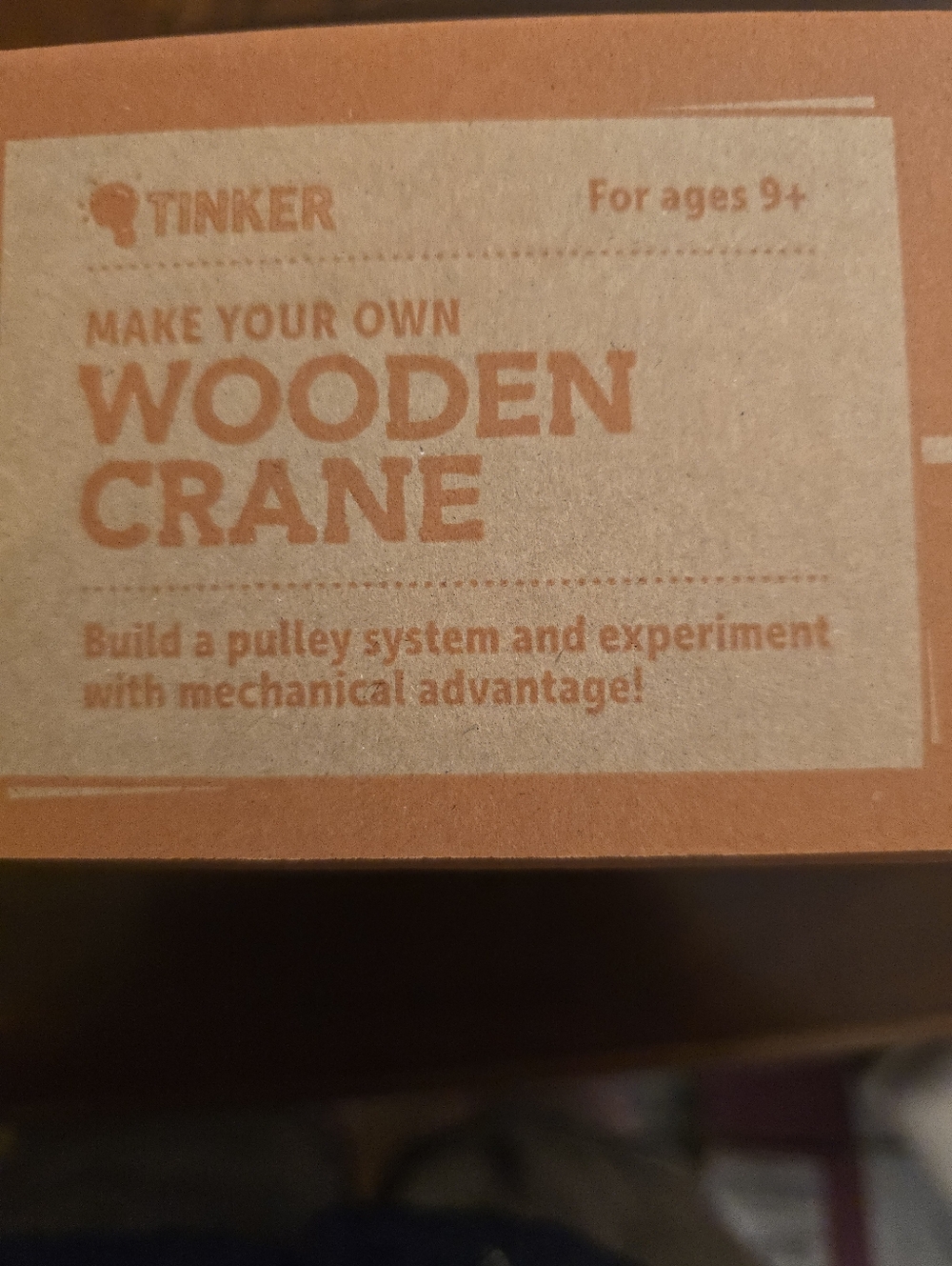 NEW: KiwiCo - Tinker Crate - Wooden Crane - Free Shipping